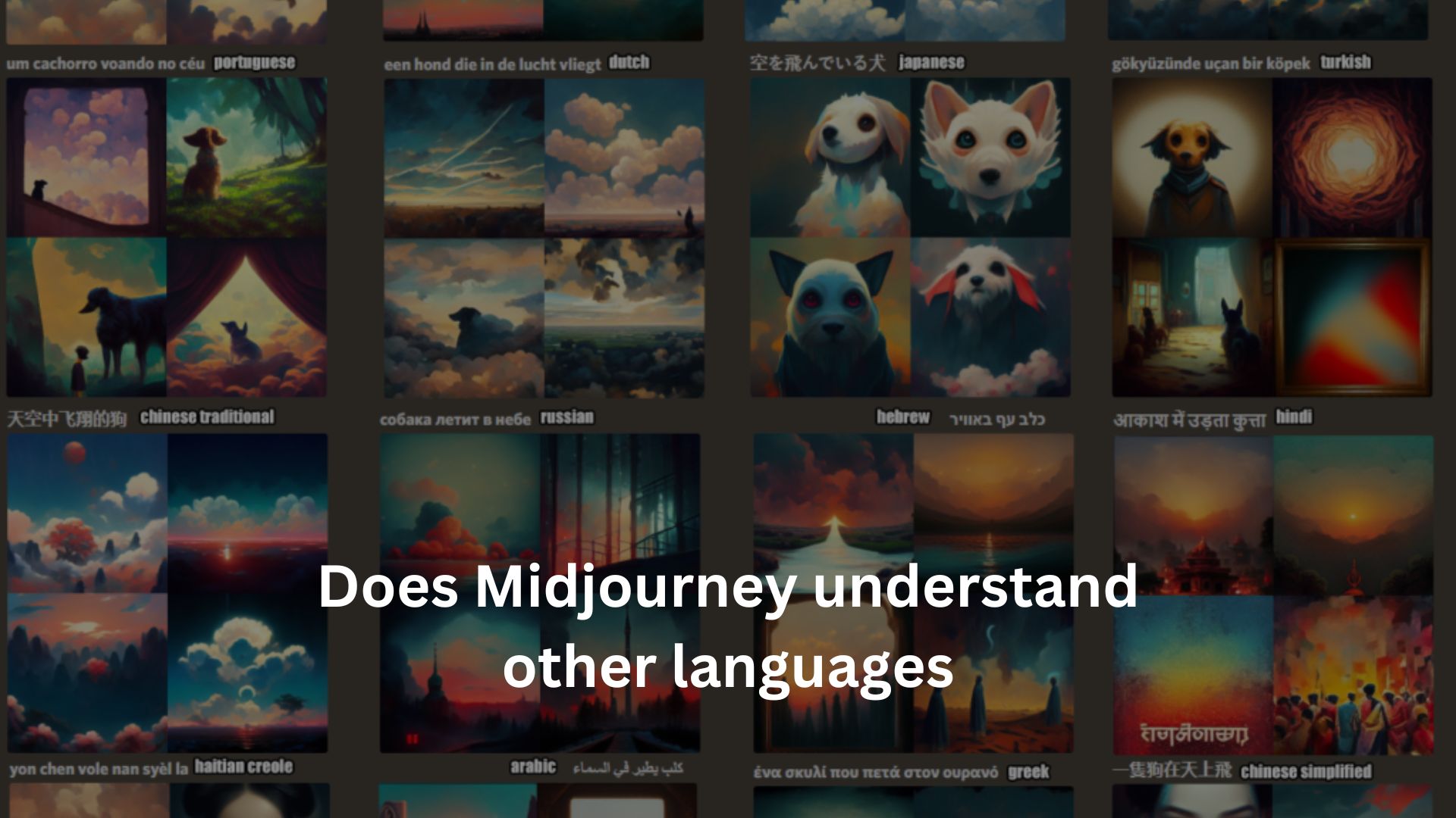 Does Midjourney understand other languages Here are My results